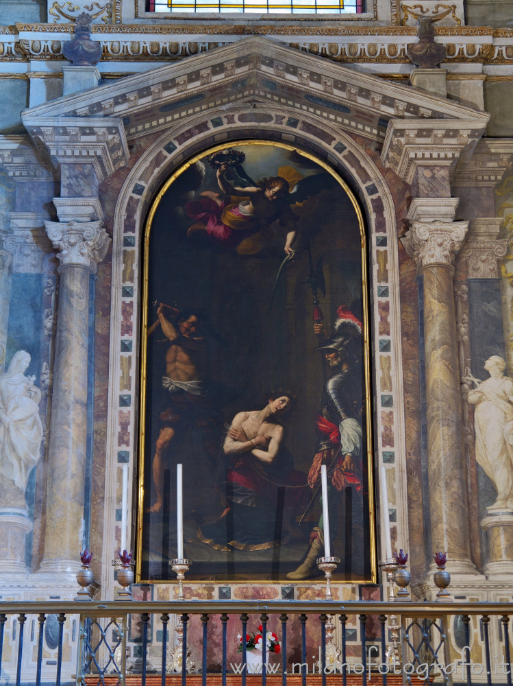 Milan (Italy) - Retable of the altar of San Pancrazio in the Church of Sant'Alessandro in Zebedia